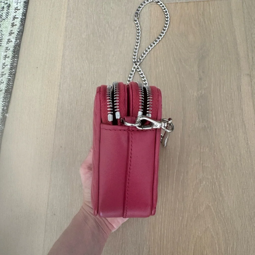 Prada Double Zip Quilted Leather Crossbody Bag Pink - Picture 4 of 11